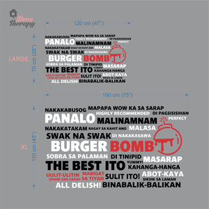 Burger Bomb The Best Ito Masarap Abot Kaya Wall Decal Decotherapy