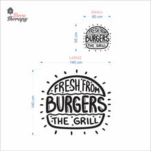 Load image into Gallery viewer, Burgers Fresh From The Grill Wall Decal