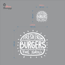 Load image into Gallery viewer, Burgers Fresh From The Grill Wall Decal