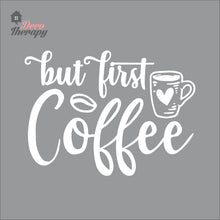 Load image into Gallery viewer, But First Coffee Heart Cup Wall Decal