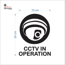 Load image into Gallery viewer, CCTV In Operation Sign Sticker Self-Adhesive Decotherapy