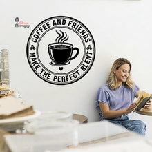 Load image into Gallery viewer, Coffee Friends The Perfect Blent Round Design Wall Decal