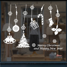 Load image into Gallery viewer, Christmas Happy New Year Tree Bell Stocking Wall Decal Decotherapy