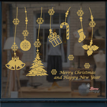Load image into Gallery viewer, Christmas Happy New Year Tree Bell Stocking Wall Decal Decotherapy