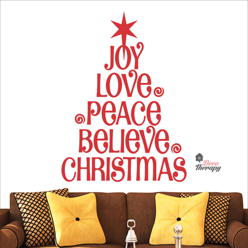 Christmas Joy Love Peace Wall Decal Decotherapy