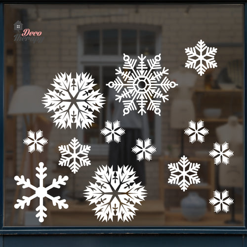 Christmas Snowflakes V1 Wall Decal Decotherapy