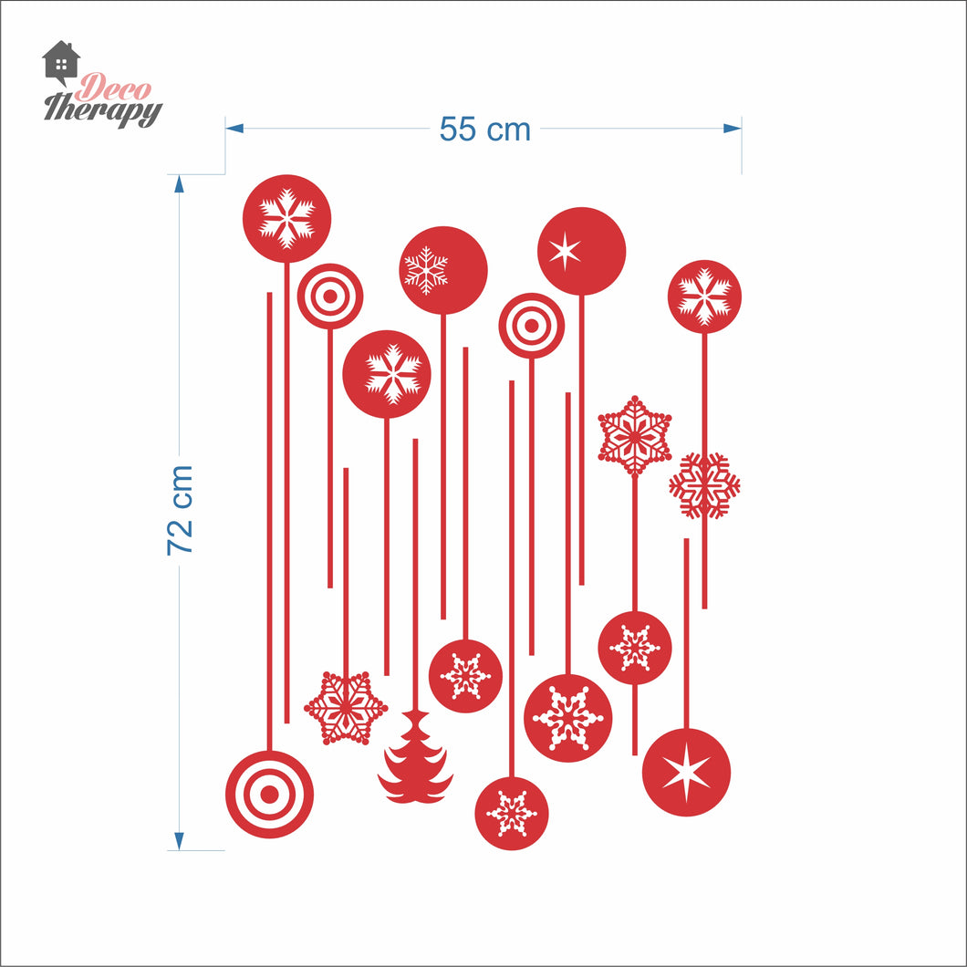 Christmas Hanging Balls Wall Decal Decotherapy