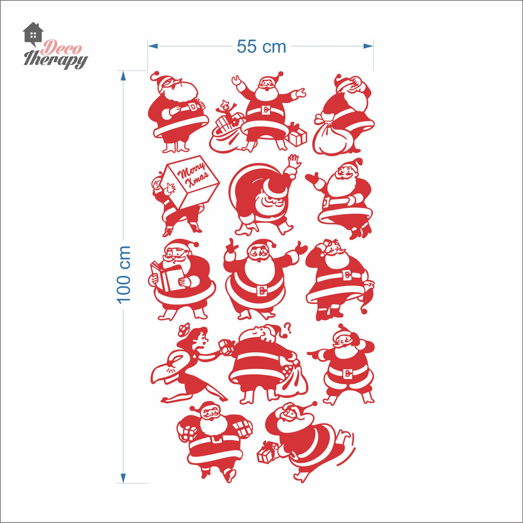 Christmas Santa Claus Wall Decal Decotherapy