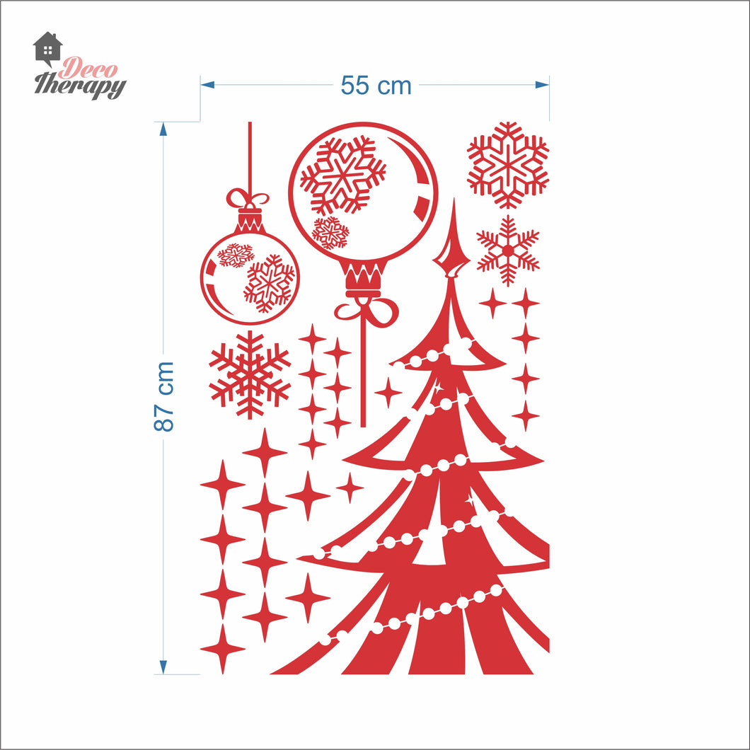 Christmas Snowflakes Sparkling Wall Decal Decotherapy