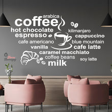 Load image into Gallery viewer, Coffee Hot Chocolate Espresso Arabica Cafe Latte Wall Decal Decotherapy