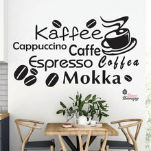 Load image into Gallery viewer, Coffee Kaffee Mokka Cappuccino Wall Decal Decotherapy