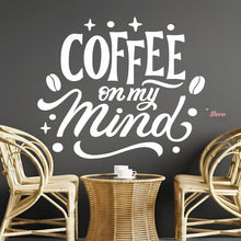 Load image into Gallery viewer, Coffee On My Mind Wall Decal Decotherapy