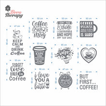 Load image into Gallery viewer, Coffee Cafe Shop Set 11PCS Wall Decal Stickers Home Glass Decor Vinyl Art DIY Dining