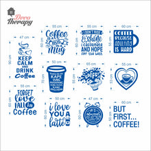 Load image into Gallery viewer, Coffee Cafe Shop Set 11PCS Wall Decal Stickers Home Glass Decor Vinyl Art DIY Dining