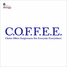 Load image into Gallery viewer, Coffee Christ Offers Forgiveness For Everyone Everywhere Wall Decal Decotherapy