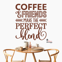 Load image into Gallery viewer, Coffee &amp; Friends Make The Perfect Blend Wall Decal Decotherapy