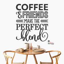 Load image into Gallery viewer, Coffee &amp; Friends Make The Perfect Blend Wall Decal Decotherapy