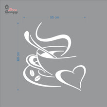Load image into Gallery viewer, Coffee Heart Cup Sign Cafe Restaurant Wall Decal Decotherapy