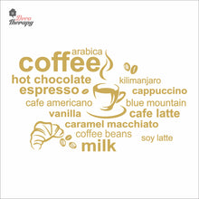 Load image into Gallery viewer, Coffee Hot Chocolate Espresso Arabica Cafe Latte Wall Decal Decotherapy