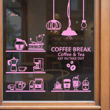 Load image into Gallery viewer, Coffee &amp; Tea Break Cups Beans Hanging Lamps Wall Decal Decotherapy