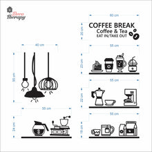 Load image into Gallery viewer, Coffee &amp; Tea Break Cups Beans Hanging Lamps Wall Decal Decotherapy