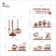 Load image into Gallery viewer, Coffee &amp; Tea Break Cups Beans Hanging Lamps Wall Decal Decotherapy