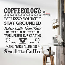 Load image into Gallery viewer, Coffeeology Espresso Yourself Stay Grounded Smell The Coffee Wall Decal Decotherapy