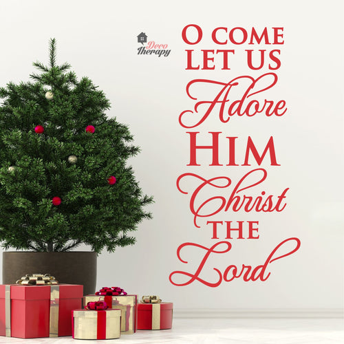 Come Let Us Adore Him Christ The Lord Christmas Wall Decal Decotherapy