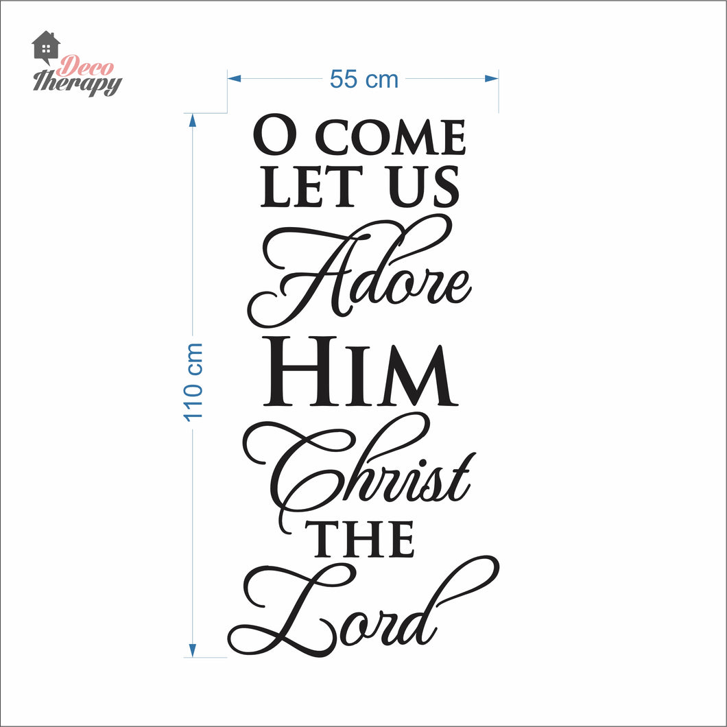 Come Let Us Adore Him Christ The Lord Christmas Wall Decal Decotherapy
