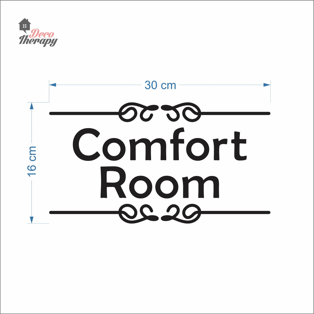Comfort Room Sign Sticker Self-Adhesive Decotherapy