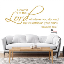 Load image into Gallery viewer, Commit Whatever You Do And He Will Establish Your Plans Wall Decal Decotherapy