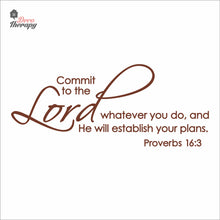 Load image into Gallery viewer, Commit Whatever You Do And He Will Establish Your Plans Wall Decal Decotherapy