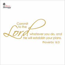 Load image into Gallery viewer, Commit Whatever You Do And He Will Establish Your Plans Wall Decal Decotherapy