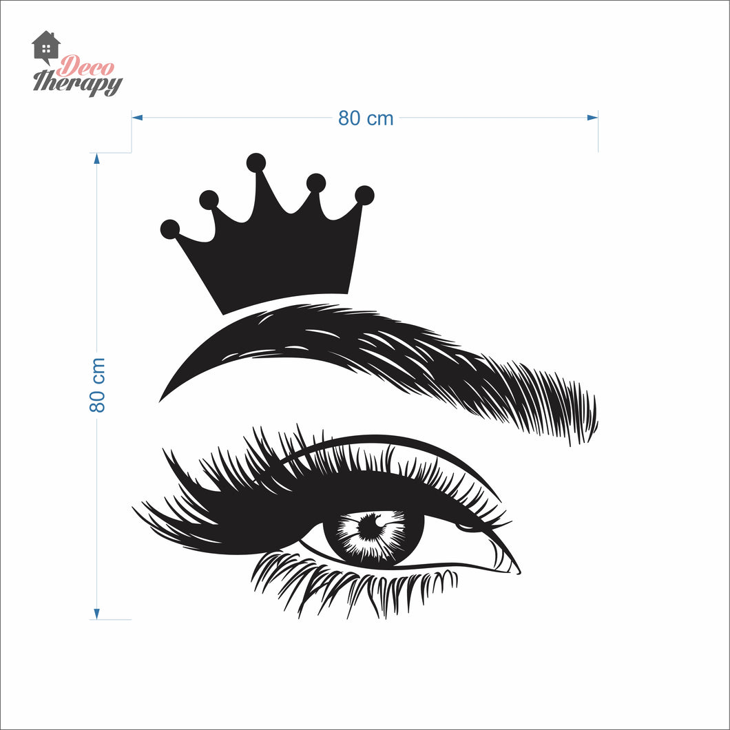 Crown Lash & Brows Wall Decal Decotherapy