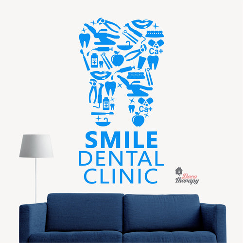 Customized Dental Clinic Name Design Wall Decal