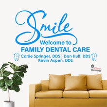 Load image into Gallery viewer, Customized Smile Welcome To Dental Clinic Name Wall Decal