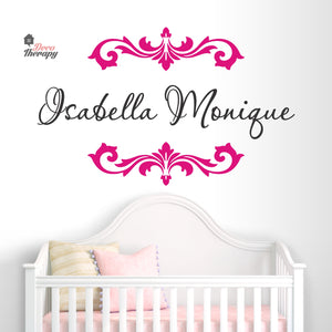 Customized Name Isabella Monique Design Wall Decal