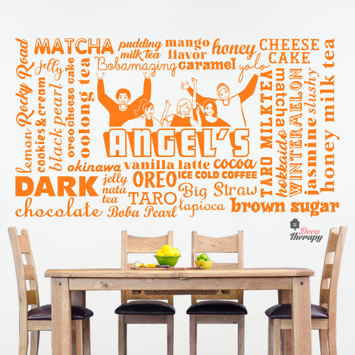 Customized Cafe Restaurant Menu Wall Decal Decotherapy