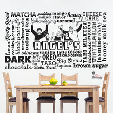 Load image into Gallery viewer, Customized Cafe Restaurant Menu Wall Decal Decotherapy