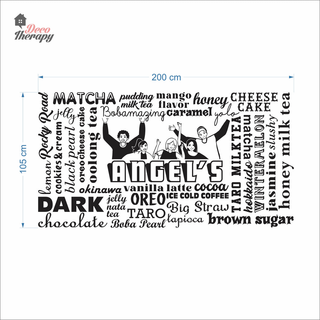 Customized Cafe Restaurant Menu Wall Decal Decotherapy