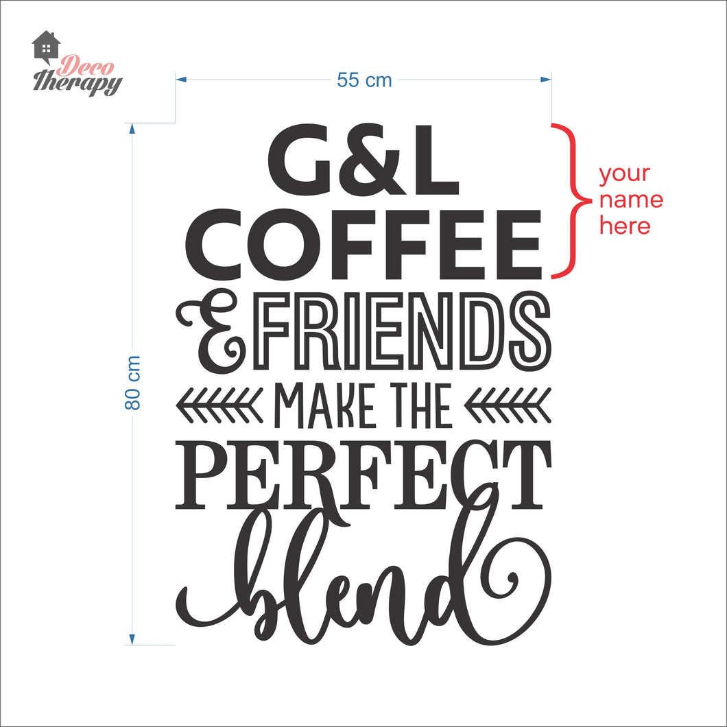 Customized Name Make The Perfect Blend Wall Decal Decotherapy