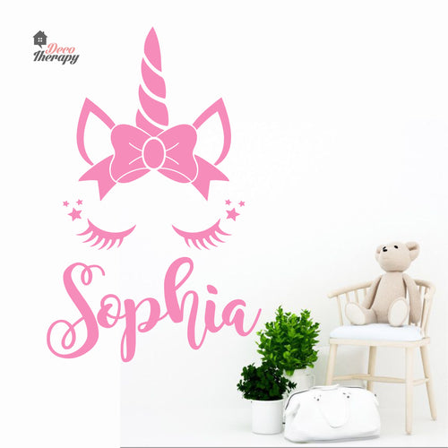 Customized Name Unicorn Design 4 Wall Decal