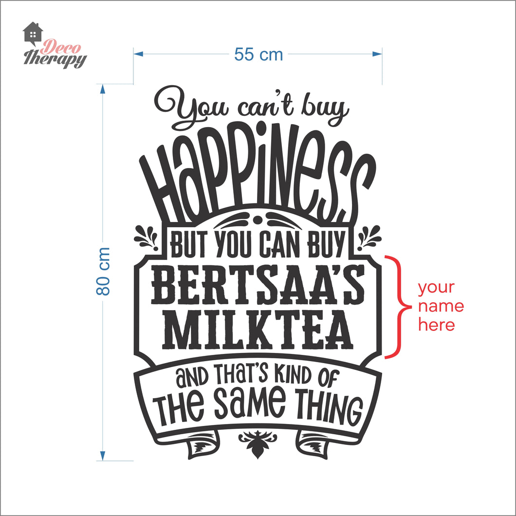 Customized Name You Can't Buy Happiness Wall Decal Decotherapy