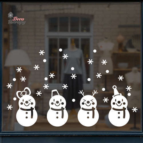 Cute Snowman Christmas Wall Decal Decotherapy
