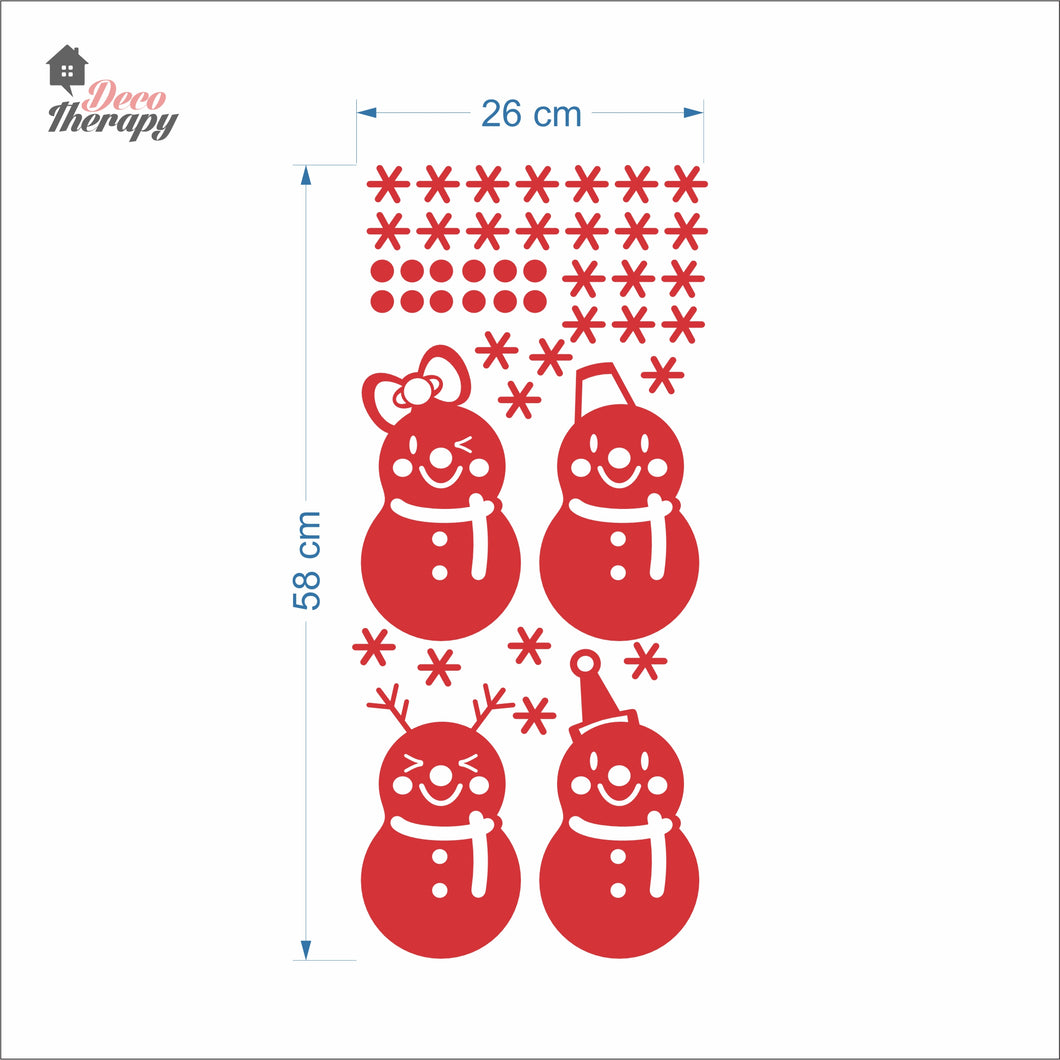 Cute Snowman Christmas Wall Decal Decotherapy