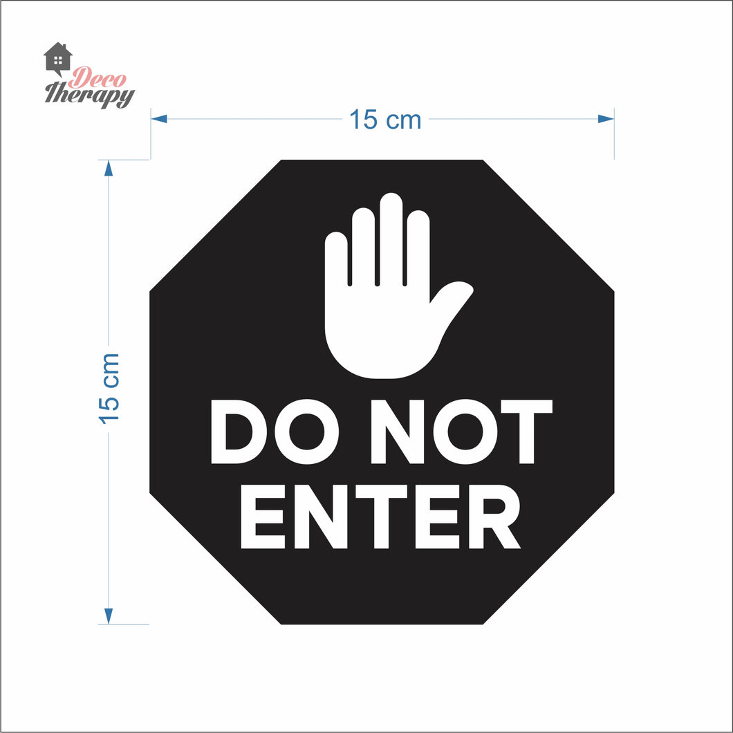Do Not Enter Sign Sticker Self-Adhesive Decotherapy