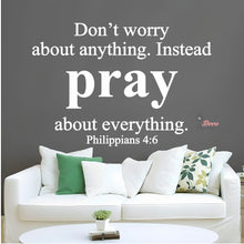 Load image into Gallery viewer, Don't Worry About Anything Instead Pray Wall Decal Stickers