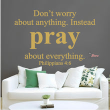 Load image into Gallery viewer, Don't Worry About Anything Instead Pray Wall Decal Stickers