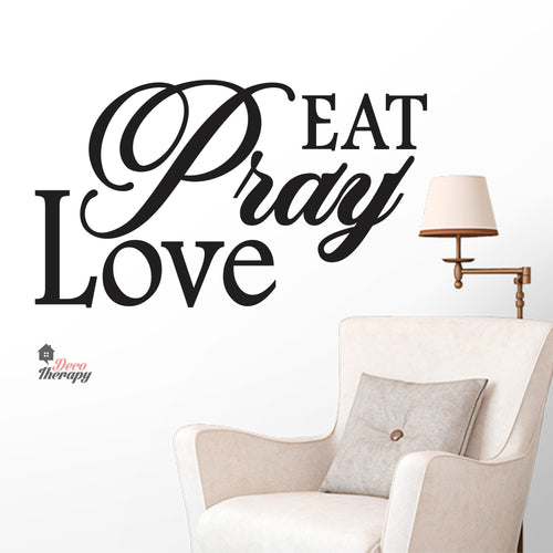 Eat Pray Love V1 Wall Decal Decotherapy