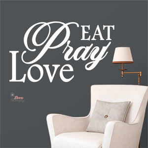 Eat Pray Love V1 Wall Decal Decotherapy